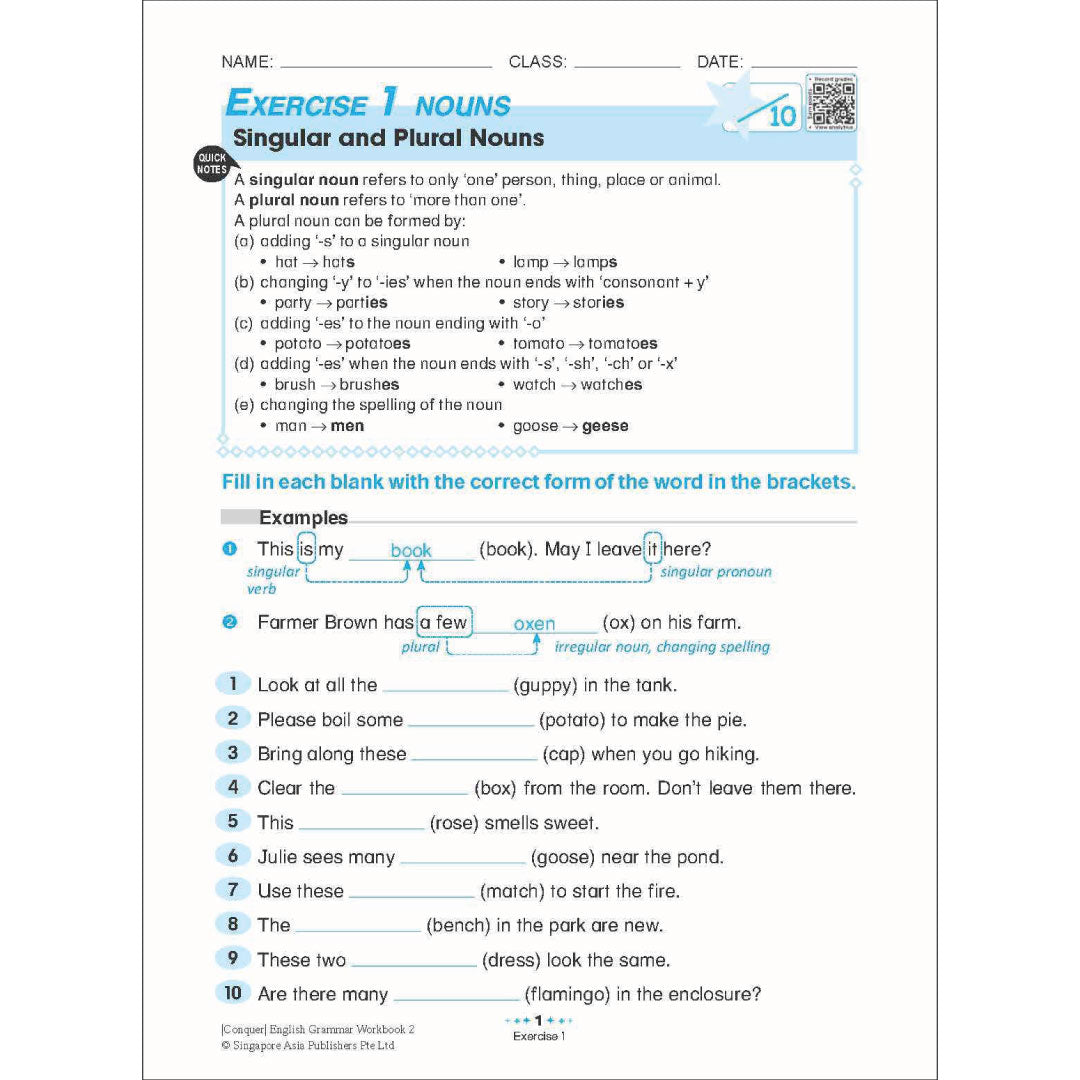 Conquer English Grammar Workbook 2