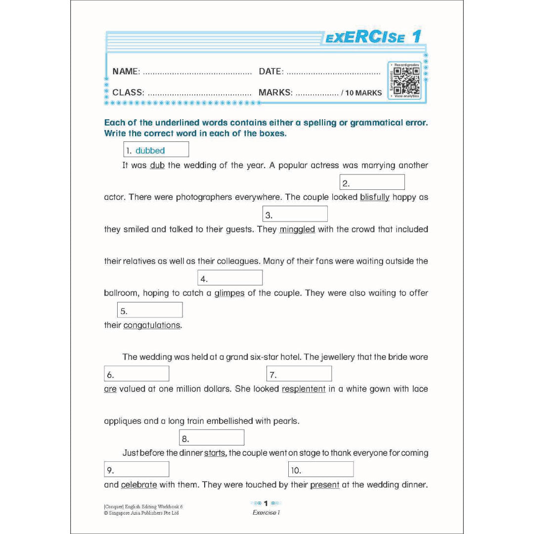 Conquer English Editing Workbook 6