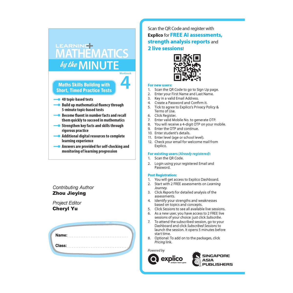 Learning+ MATHEMATICS by the MINUTE Workbook 4