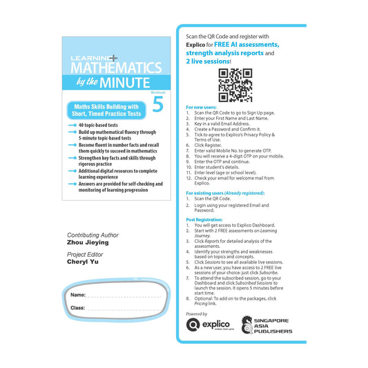 Learning+ MATHEMATICS by the MINUTE Workbook 5