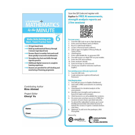 Learning+ MATHEMATICS by the MINUTE Workbook 6