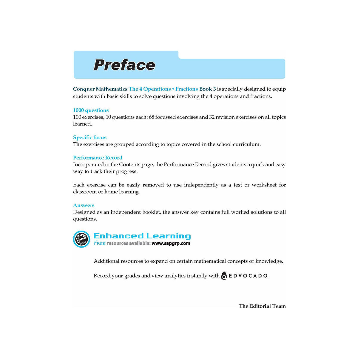 Conquer Mathematics The 4 Operations . Fractions Book 3