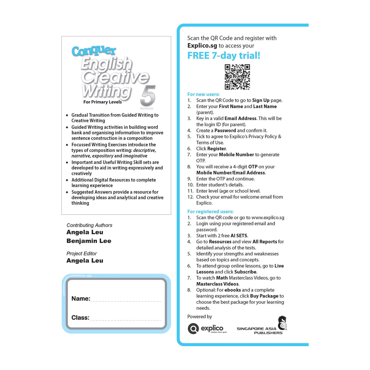 Conquer English Creative Writing Workbook 5