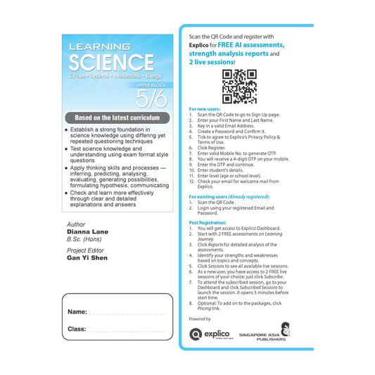 LEARNING SCIENCE (Cycles • System • Interactions • Energy) UPPER BLOCK 5/6