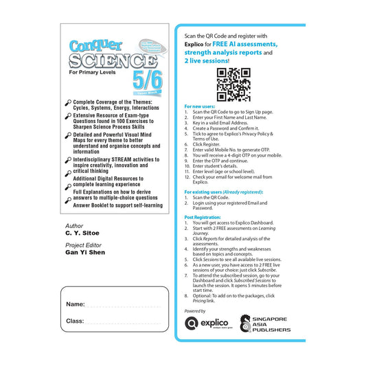 Conquer SCIENCE For Primary Levels Upper Block 5/6