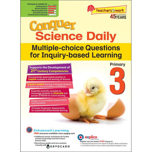 Conquer Science Daily MCQ for Inquiry-based Learning Primary 3