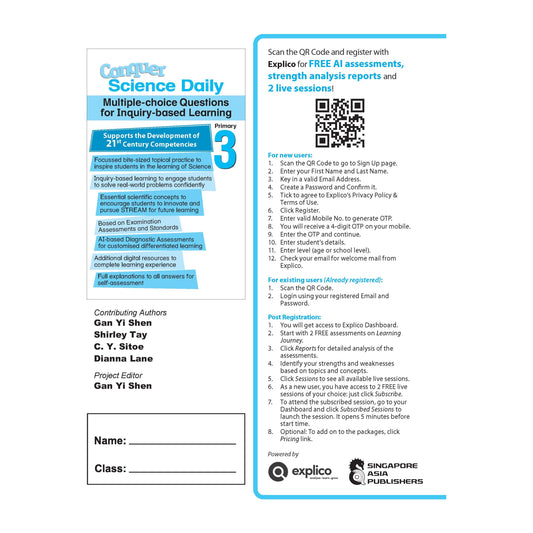 Conquer Science Daily MCQ for Inquiry-based Learning Primary 3
