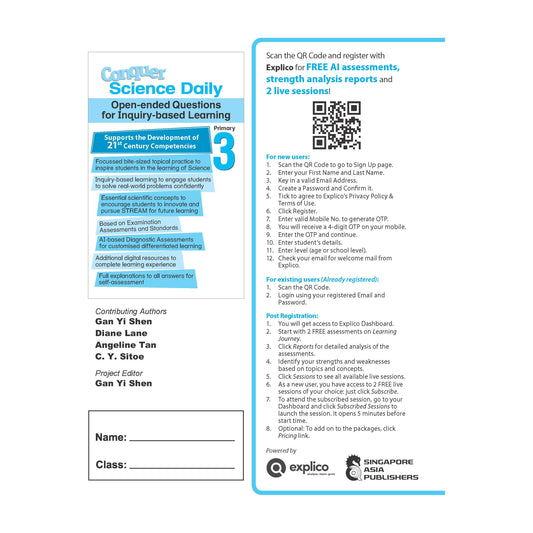 Conquer Science Daily OEQ for Inquiry-based Learning Primary 3