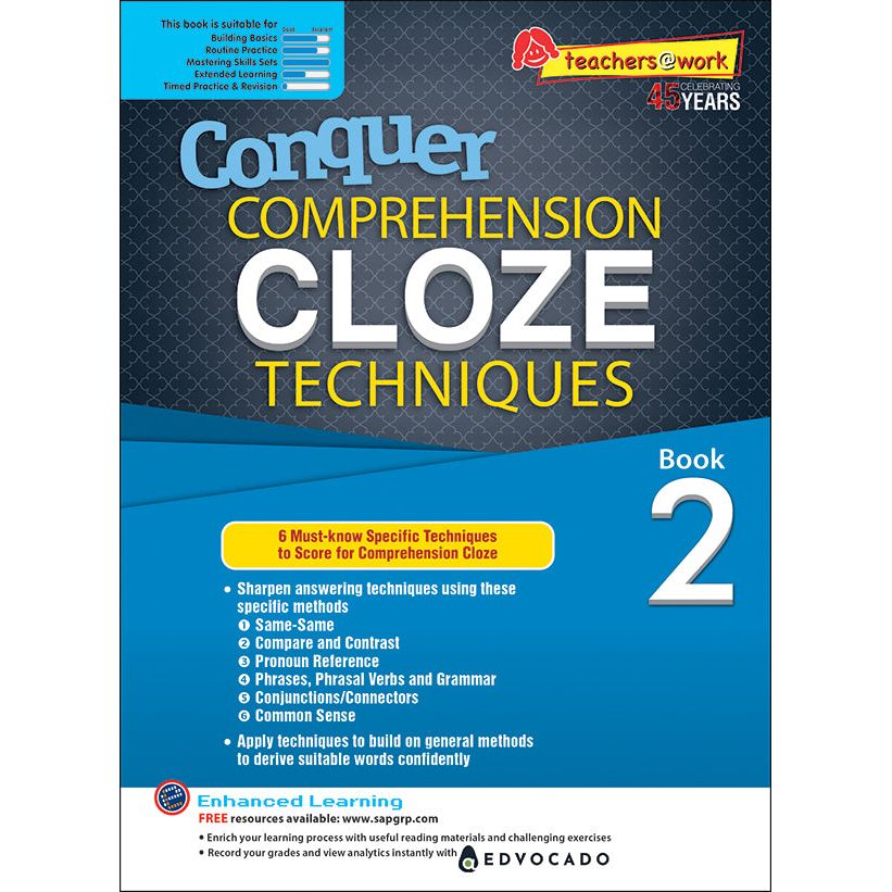 Conquer COMPREHENSION CLOZE TECHNIQUES Book 2
