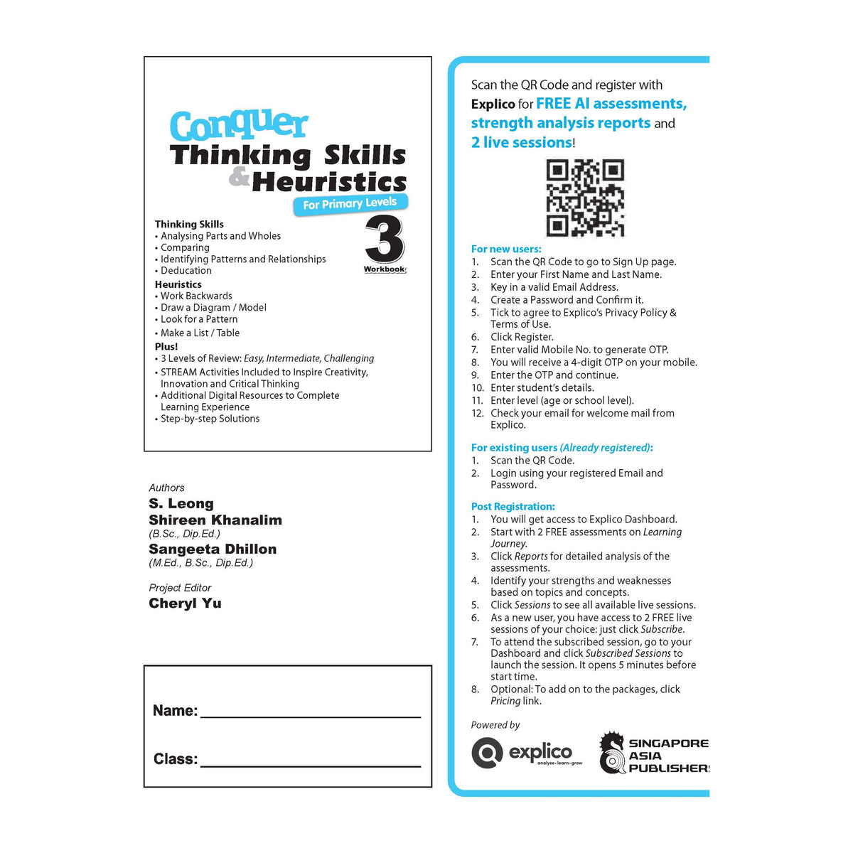 Conquer Thinking Skills & Heuristics for Primary Levels Workbook 3