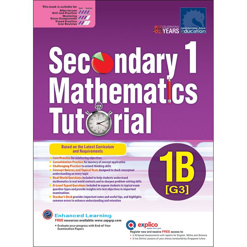 Secondary 1 Mathematics Tutorial 1B [G3]