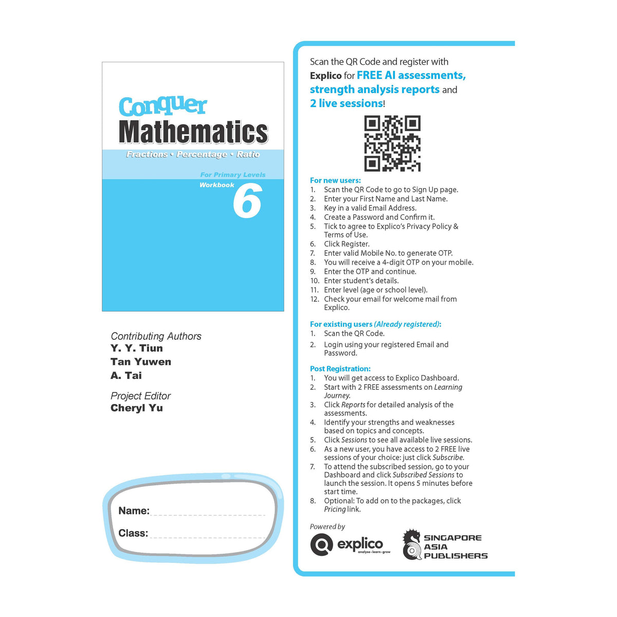 Conquer Mathematics Fractions . Percentage . Ratio Workbook 6