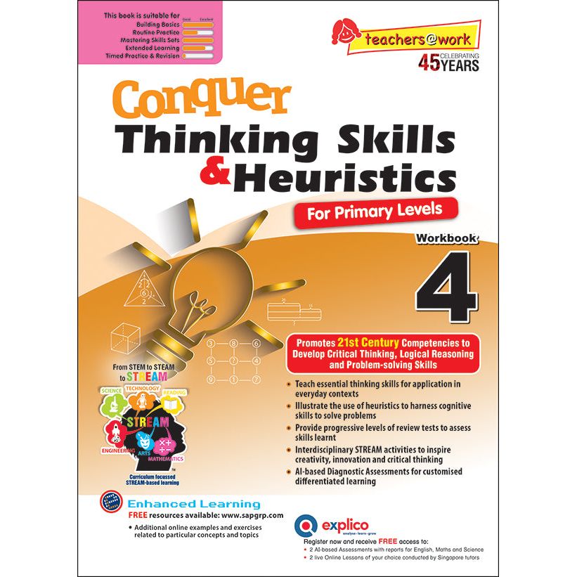 Conquer Thinking Skills & Heuristics for Primary Levels Workbook 4