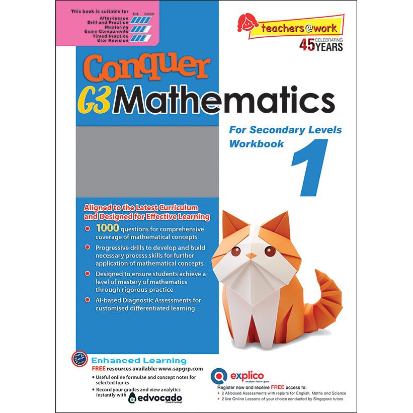 Conquer G3 Mathematics For Secondary Levels Workbook 1