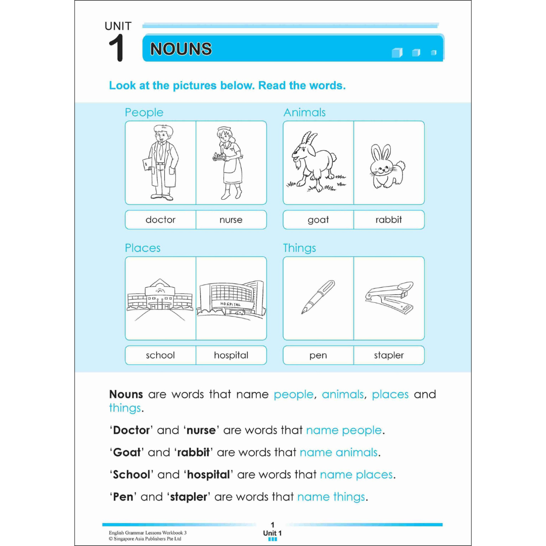 English Grammar Lessons Workbook 3