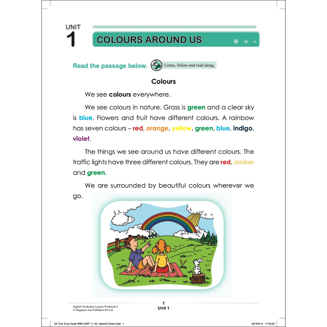 English Vocabulary Lessons Workbook 2