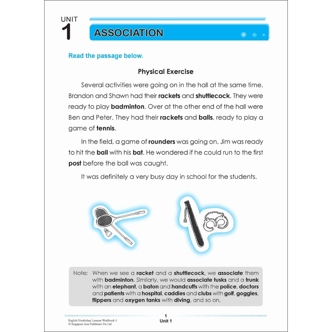 ENGLISH VOCABULARY LESSONS Workbook 4