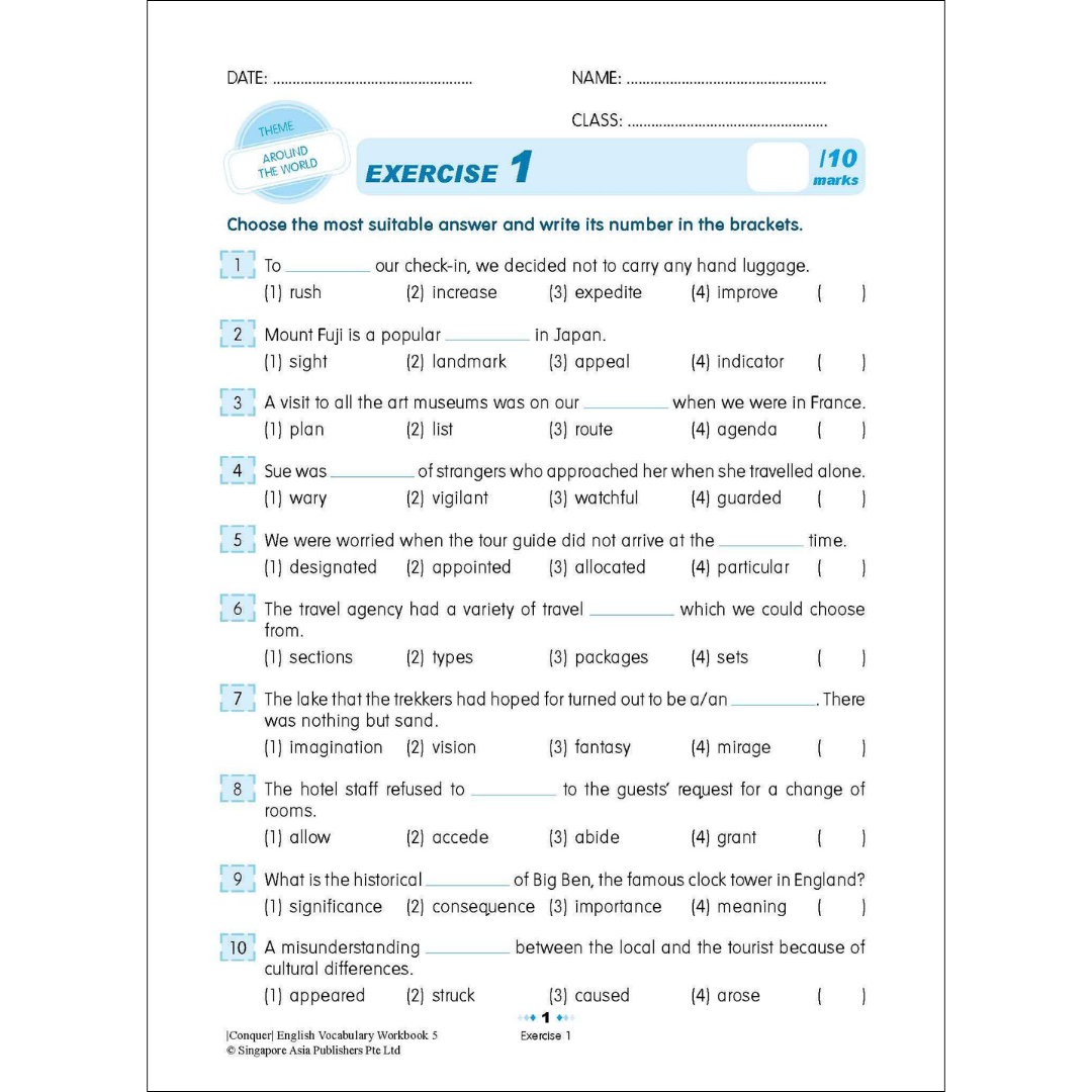 Conquer English Vocabulary Workbook 5
